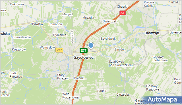 mapa Kolonia Szydłówek, Kolonia Szydłówek na mapie Targeo